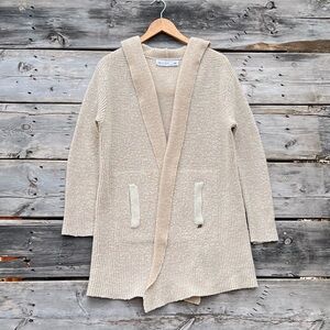 Carve Designs Wool Alpaca Blend Tan Cardigan Sweater Women’s Size Medium